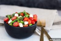 Grilled Asparagus Caprese Salad with Balsamic Glaze