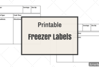 Printable Freezer Labels for THM Meal Prep and Storage