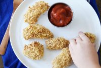 Oat and Potato Chip Crusted Baked Chicken Nuggets