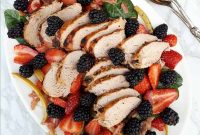 Balsamic Roasted Pork with Mixed Berry Salad