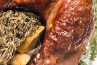 Roasted Turkey Braised in Red Wine and Aromatics
