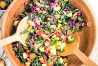 Tuscan Kale Chopped Salad with Parmesan, Lemon & Crispy Chickpeas