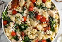 Gorgonzola Chicken Pasta Salad Recipe with Creamy Blue Cheese Dressing