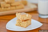 Chewy Peanut Butter Blondies Recipe with Brown Butter Glaze