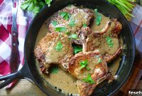 Skillet Pork Chops with Mustard Cream Sauce