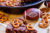 Salted Pretzel Crust Skillet Brownies: Chewy, Crunchy Indulgence