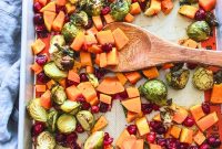 Cranberry-Roasted Brussels Sprouts with Balsamic Glaze