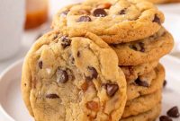 Salted Caramel Chocolate Chip Cookie Recipe for Gooey Centers