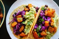 Roasted Butternut Squash Tacos with Chipotle Lime Slaw