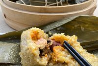 Sticky Brown Rice and Chicken Zongzi (Bamboo Leaf Dumplings)