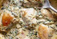 Creamy Spinach and Artichoke Stuffed Chicken Breasts