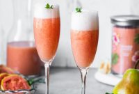 Guava Pear Mimosa Cocktail Recipe — Tropical Brunch Drink