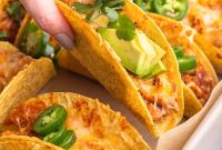 Oven-Baked Chicken Tacos with Crispy Cheese Shells