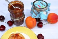 Apricot-Cherry Fruit Butter with Bourbon (Small Batch)