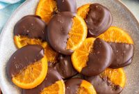 Chocolate-Dipped Candied Orange Slices with Free Gift Tag