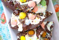 Easter Malted Milk Ball Chocolate Bark Recipe