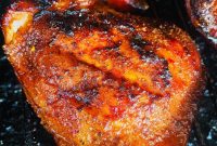 Smoked Bourbon Cherry Chicken Thighs Recipe