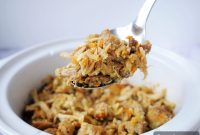Moist Amish Bread Stuffing Recipe — Crockpot or Oven-Baked