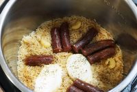 Instant Pot Chinese Sausage with Rice and Egg Bowl