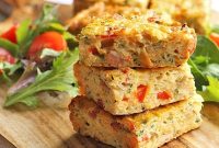 Zucchini and Bacon Frittata Slice – Savory Oven-Baked Recipe