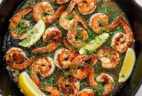 Garlic-Herb Seared Shrimp with Crispy Golden Sear
