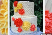 Chrysanthemum Buttercream Flowers on Textured Frosting Tutorial
