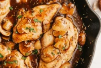 Lightened Chicken Marsala with Mushrooms and Wine Sauce