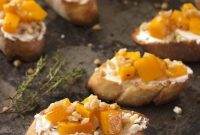Roasted Butternut Squash, Goat Cheese & Walnut Crostini Recipe