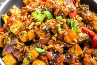 Crispy Tofu Stir-Fry with Tangy Homemade Sauce