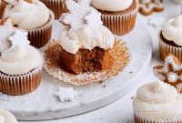 Gingerbread Cupcakes with Spiced Molasses Frosting