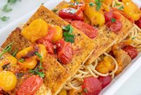 Pan-Seared Tofu Fillets with Tomato and Herb Pan Sauce