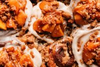 Peach Cobbler Cinnamon Rolls Recipe — Sweet Peach Breakfast Rolls