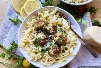 Lemon Chicken Piccata Meatballs with Capers and White Wine