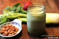 Celery, Apple & Almond Green Smoothie Recipe for Energy