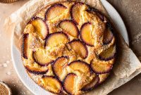 Moist Yogurt and Plum Cake Recipe