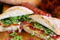 Spicy Salami Sandwich with Roasted Tomatoes and Mozzarella