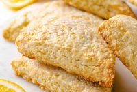 Crisp Lemon Scones with Zesty Glaze and Buttery Crumb