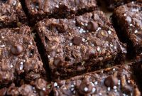 Double Chocolate Peanut Butter Oatmeal Cookie Bars Recipe