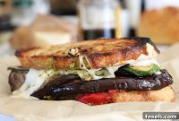 Grilled Veggie Sandwich with Asiago and Basil Pesto