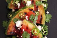 Grilled Watermelon with Jalapeño, Feta & Honey Drizzle