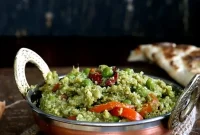 Gobi Mutter Keema: Minced Cauliflower & Peas in Cilantro-Onion Curry (Vegan, Gluten-Free)