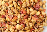 Bourbon-Glazed Bacon Pumpkin Seeds for Game Day Snacking