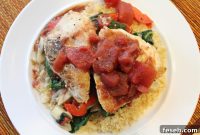 Balsamic Chicken with Spinach, Mushrooms and Couscous Recipe