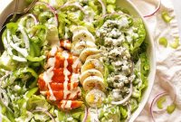 Buffalo Chicken Salad with Creamy Greek Yogurt Ranch Dressing