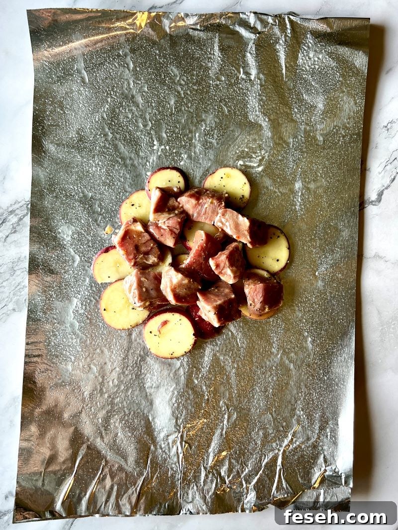 Preparing foil packets