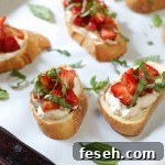 Vegan strawberry bruschetta