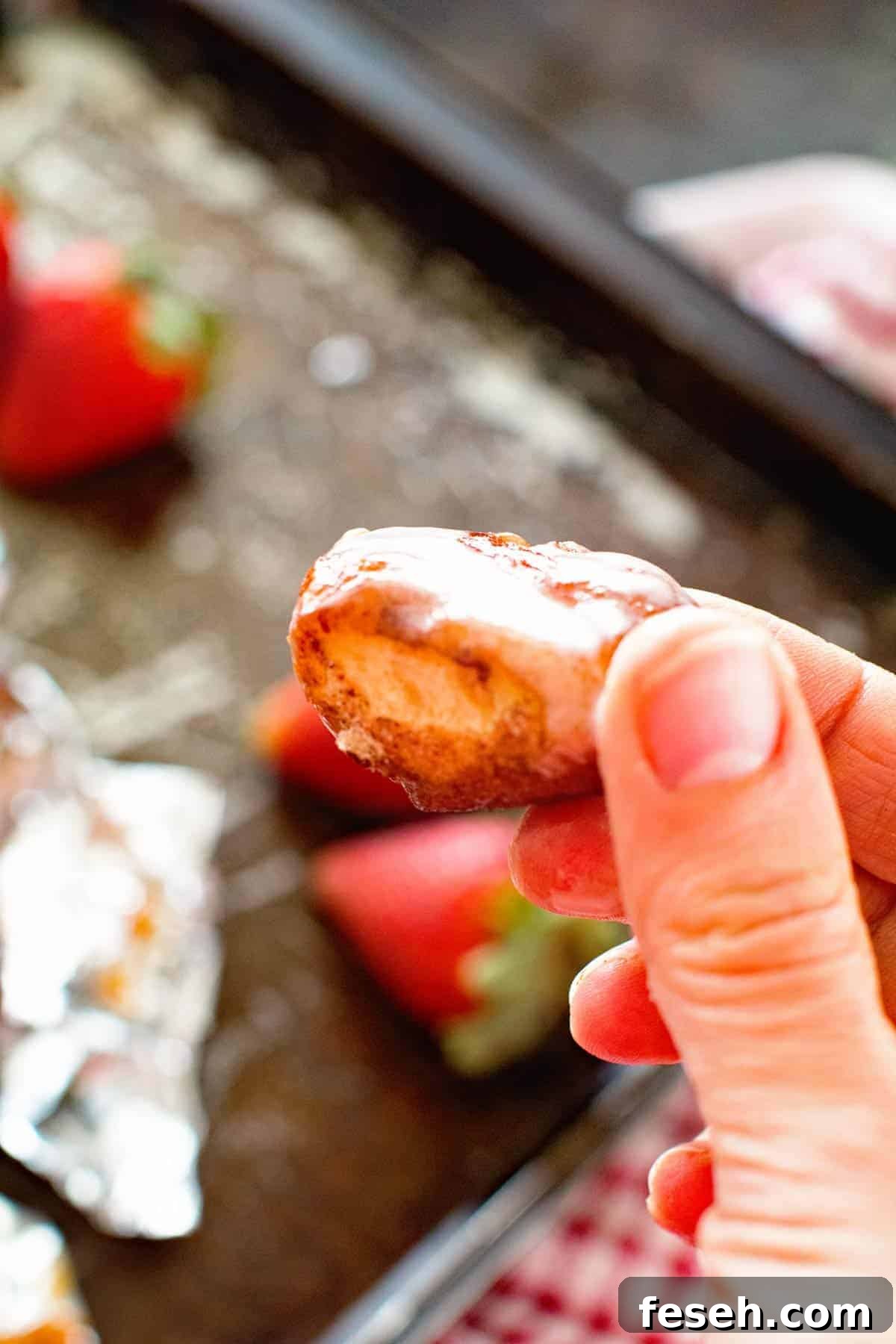 Bite of Cinnamon Roll Monkey Bread Foil Packets