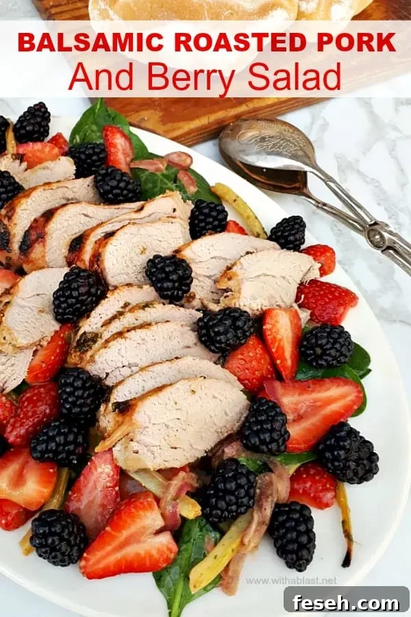 Balsamic Roasted Pork And Berry Salad