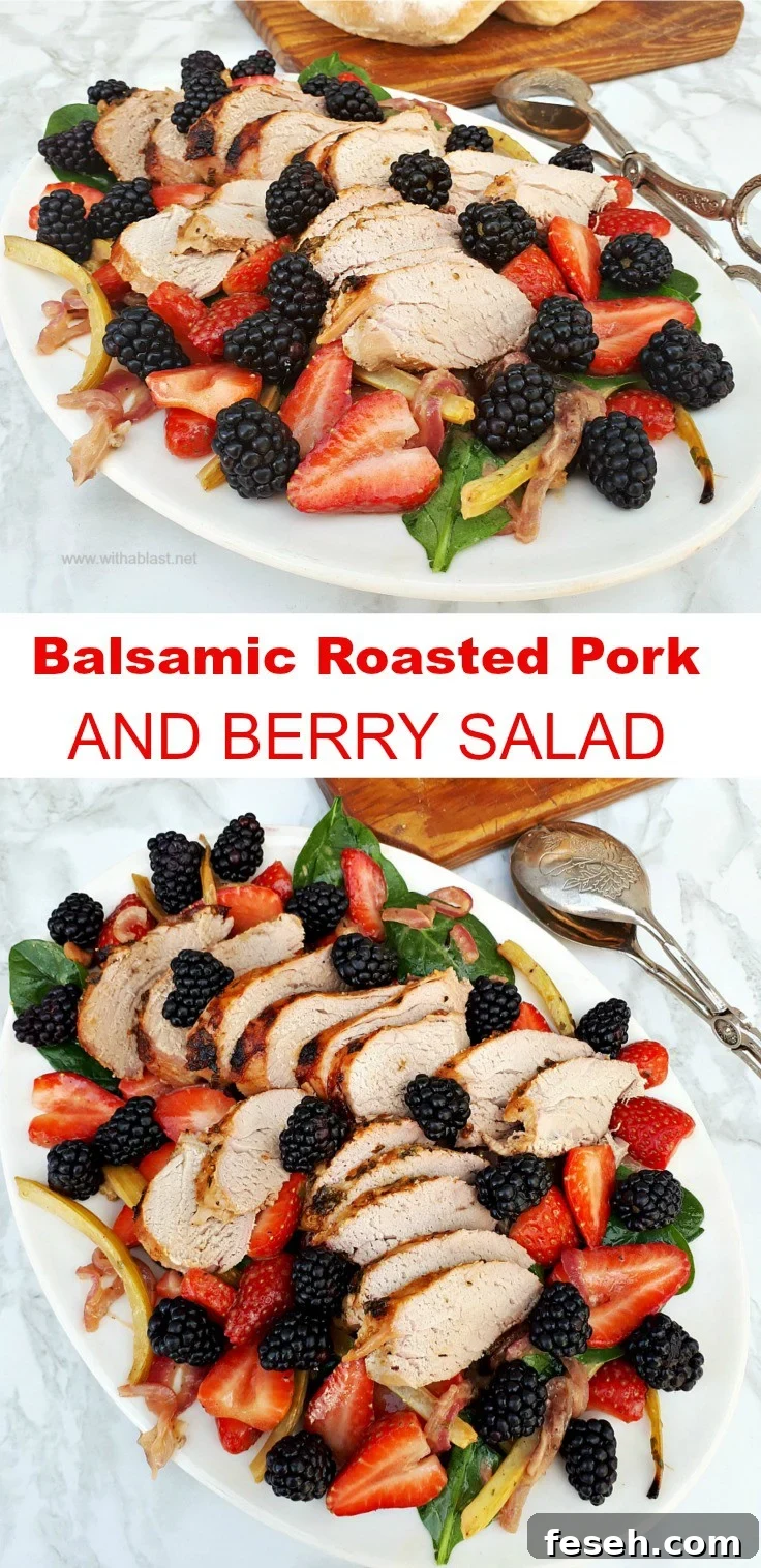 Balsamic Roasted Pork And Berry Salad