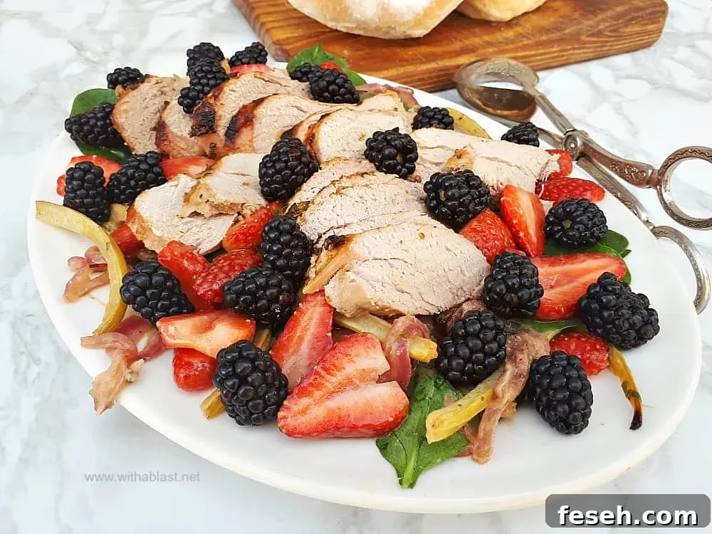 Balsamic Roasted Pork And Berry Salad